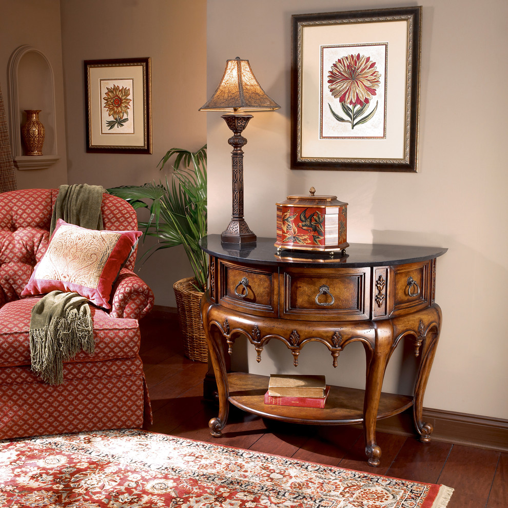 Demilune Console Table Living Room Transitional with 0247090 Butler Demilume Console