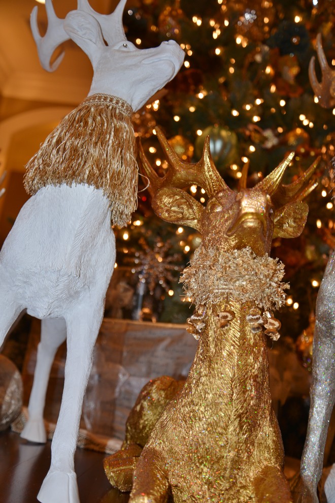 Designer Christmas Trees Spaces Transitional with Candles Creating Height On4