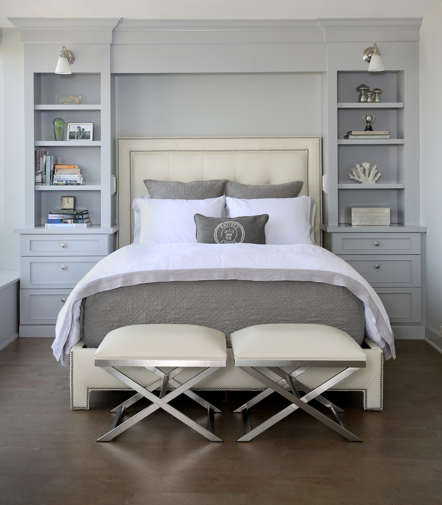 Designer End Tables Bedroom Transitional with Art Niche Bed Head