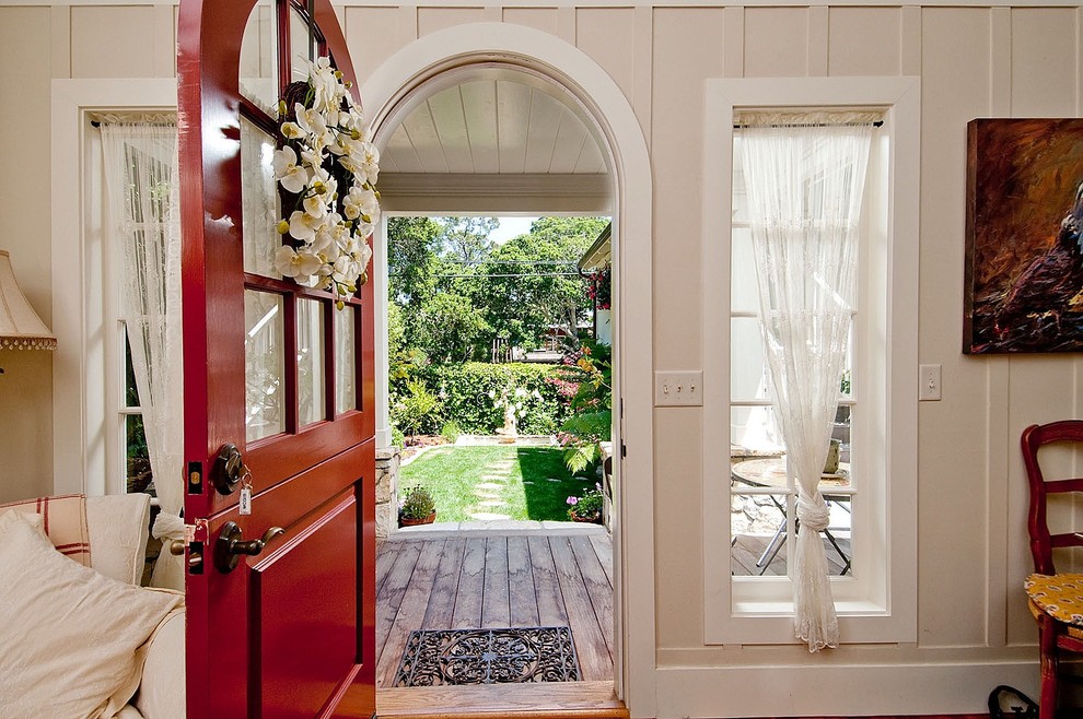 Designer Front Doors Entry Rustic with Baseboards Board and Batten