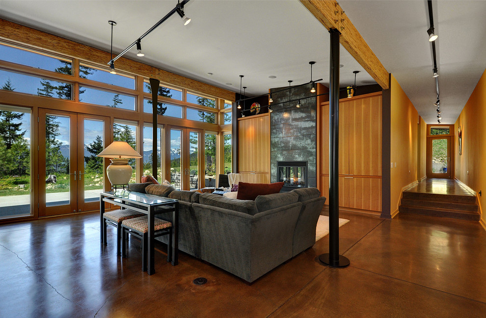 Designer Lamp Shades Living Room Contemporary with Ceiling Lighting Clerestory Concrete