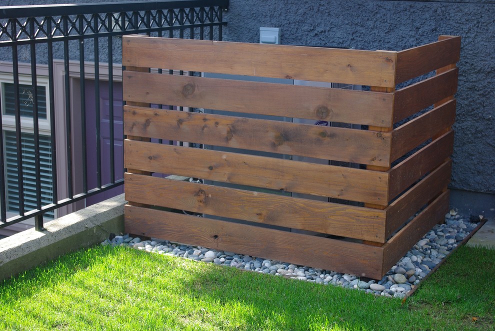 Designer Trash Cans Landscape Contemporary with None 1