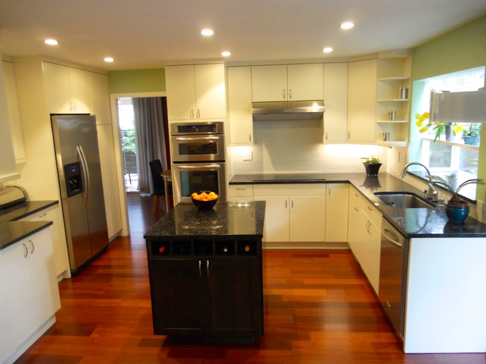 Desk Organization Ideas Kitchen Traditional with Bay Window Black Countertop