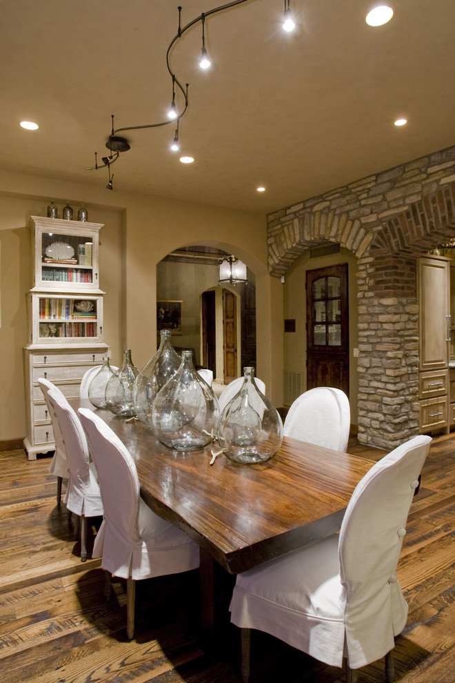 Dining Chair Slipcovers Dining Room Mediterranean with Archway Bottles Glass Front