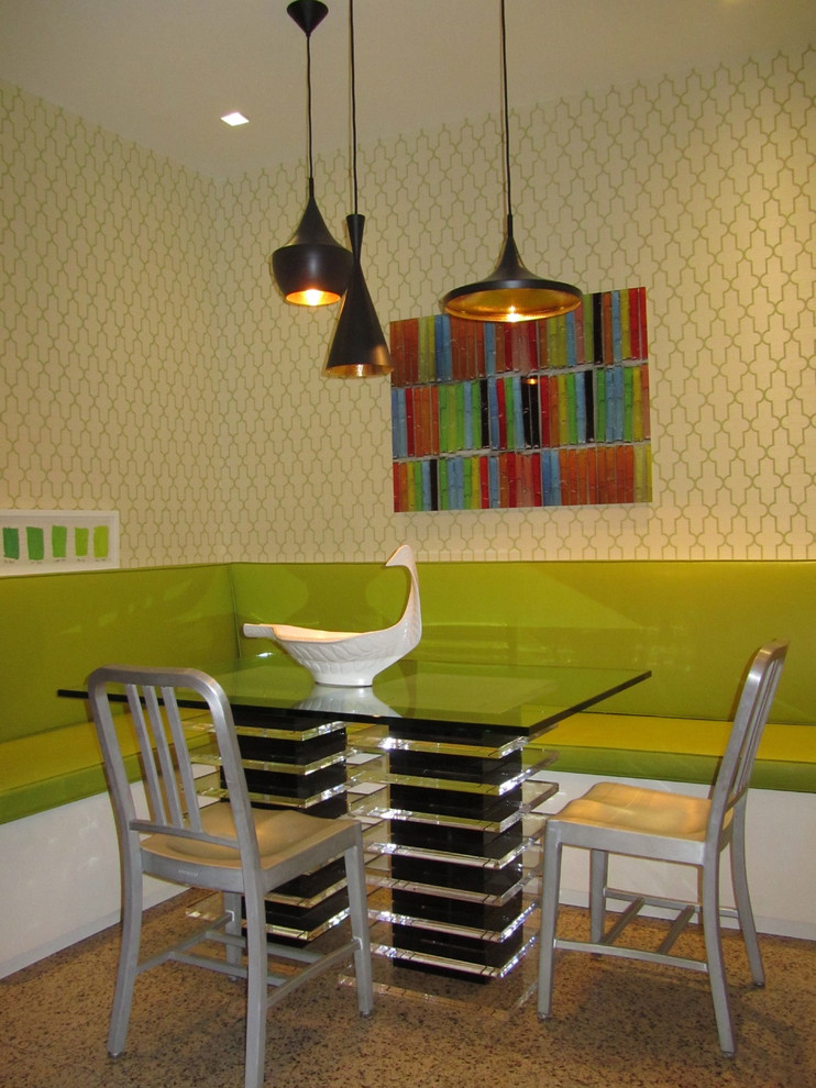 Dining Room Booth Dining Room Contemporary with Aggregate Floor Aluminum Chair