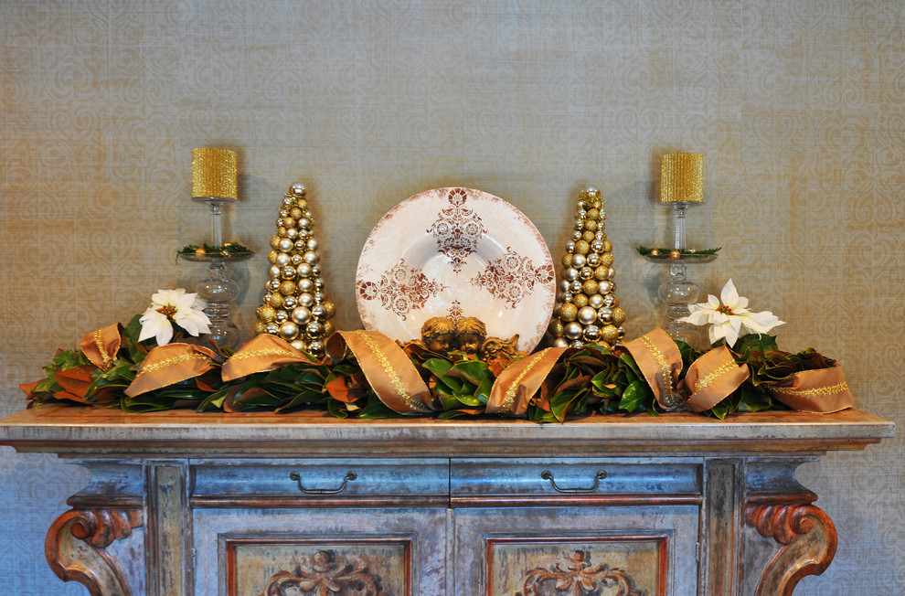 Dining Room Buffet Decor Entry Traditional with Atherton Junior League Holiday