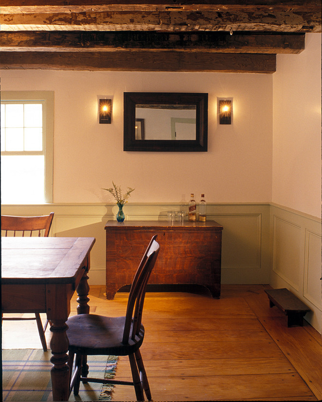 Dining Room Chest Spaces Farmhouse with Aged Beams Antique Beams