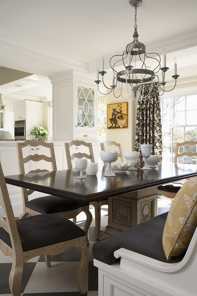 Dining Room Table Bases for Glass Tops Kitchen Traditional with Banquette Black and White