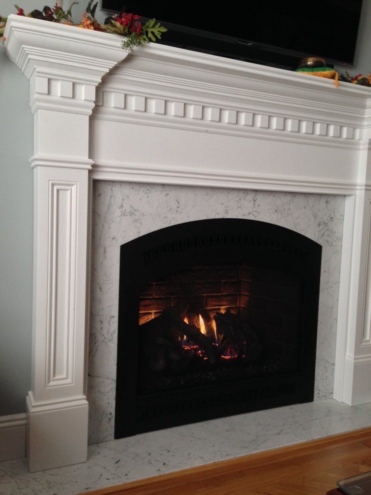 Direct Vent Gas Fireplace Living Room Traditional with 864 Greensmart Black And