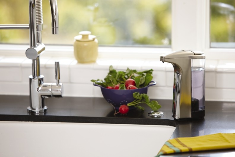 Dish Soap Dispenser Bathroom Contemporary with Sensor Pump Simplehuman Soap