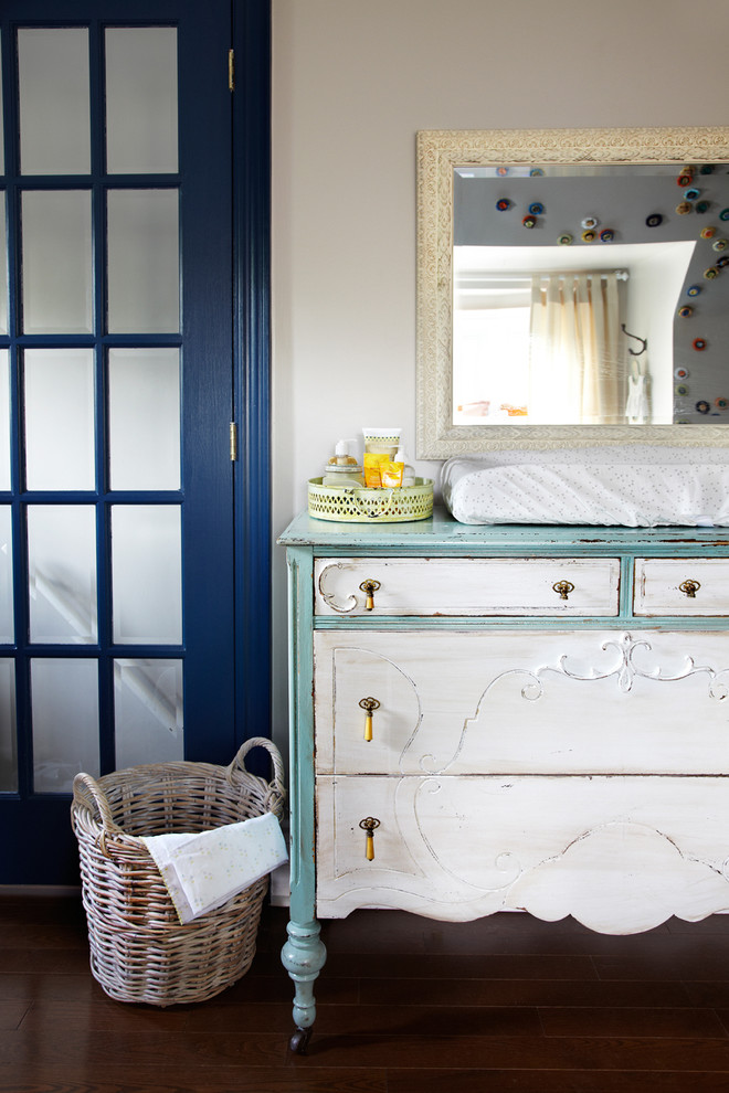 Distressed White Dresser Nursery Contemporary with Antique Drawers Baby Change