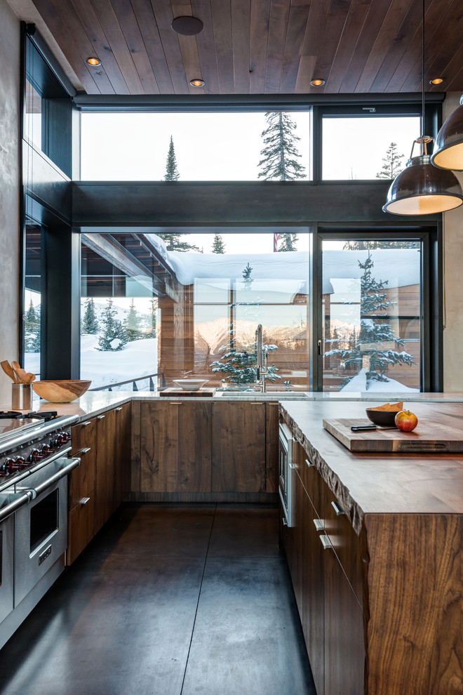 Distressed Wood Cabinets Kitchen Contemporary with Clean Contemporary Cutting Board