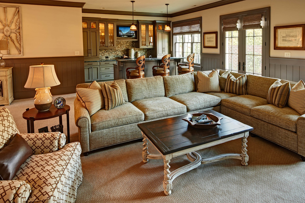 Dixie Home Carpet Basement Traditional with None 