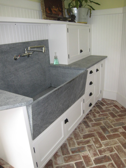 Dog Wash Sink Laundry Room Eclectic with Soapstone Sink 