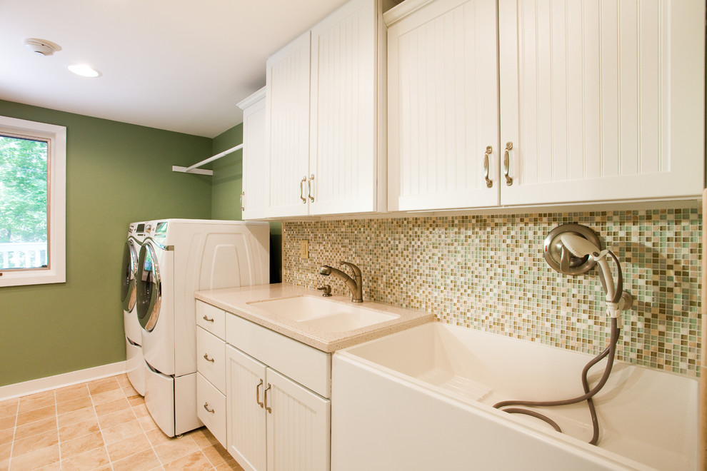 Dog Washing Sink Laundry Room Contemporary with Dog Bathtub Glass Tile