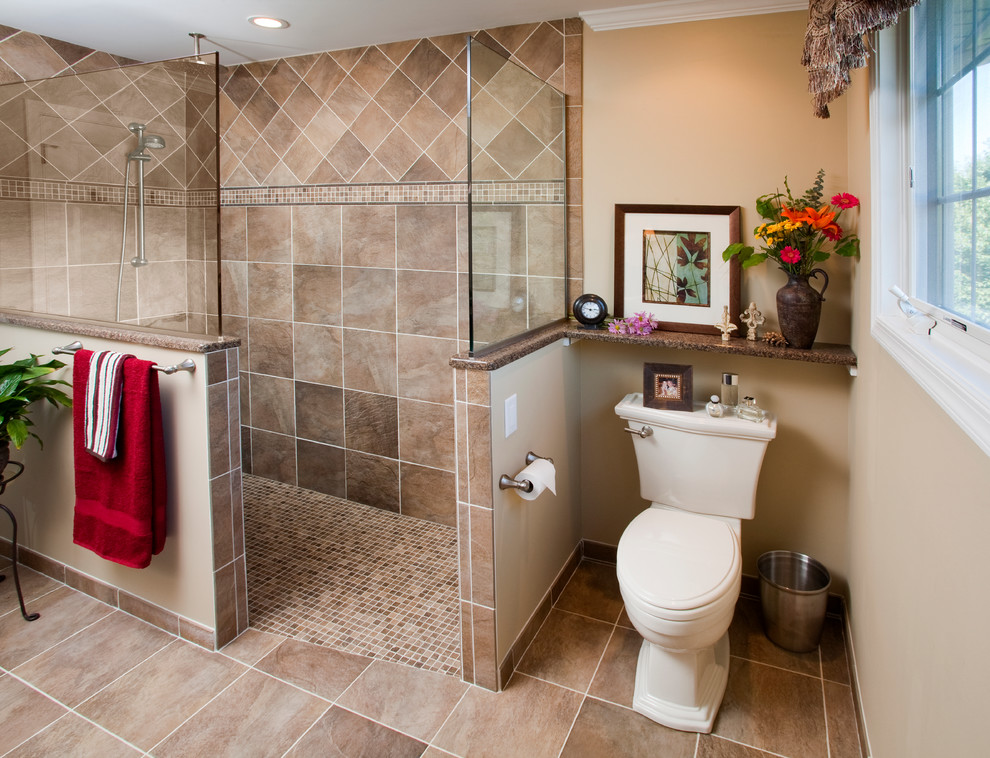 Doorless Shower Designs Bathroom Traditional with 0 Threshold Bathroom Bathroom