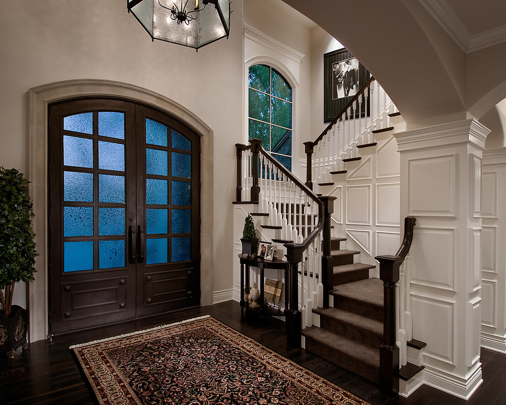 Double Entry Doors Entry Traditional with Arched Doorway Arched Windows