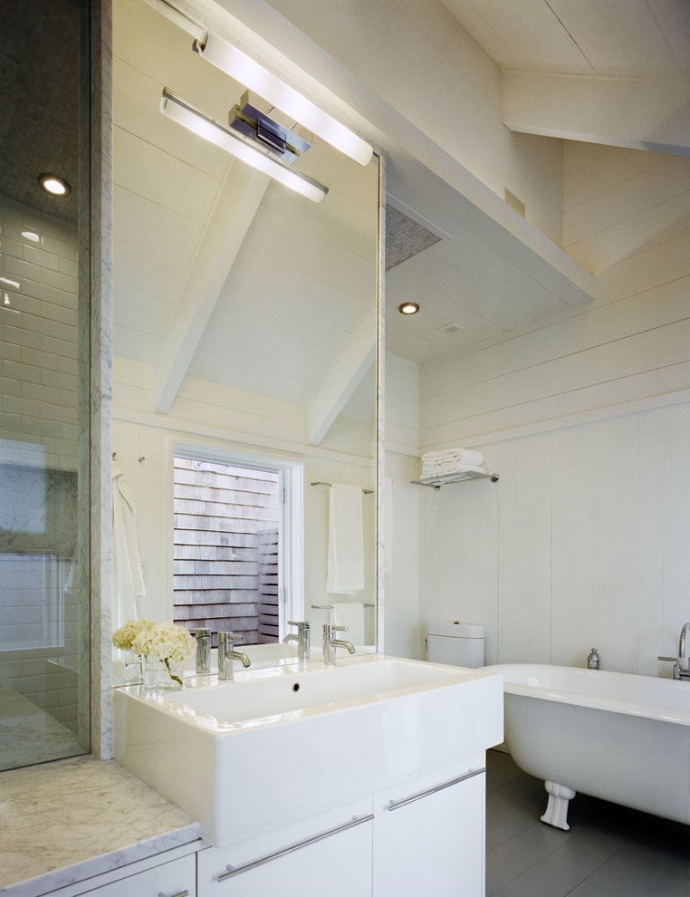 Double Faucet Sink Bathroom Beach with Bathroom Mirror Claw Foot Bathtub