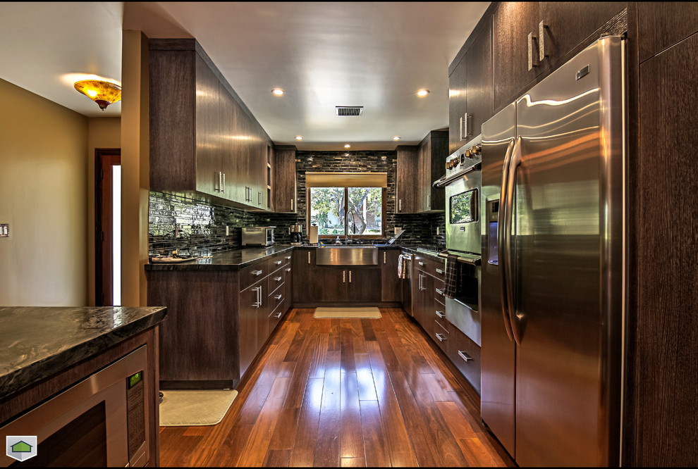 Double Oven Side by Side Kitchen Contemporary with Bathroom Remodeling Caesarstone Counter