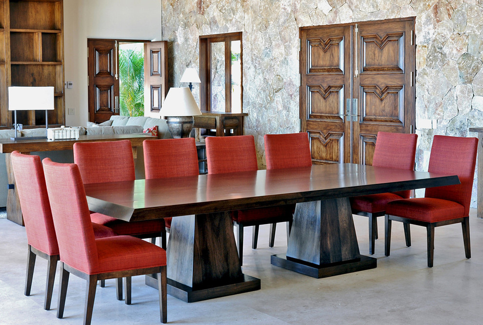 Double Pedestal Dining Table Dining Room Contemporary with Contemporary Dining Table Custom