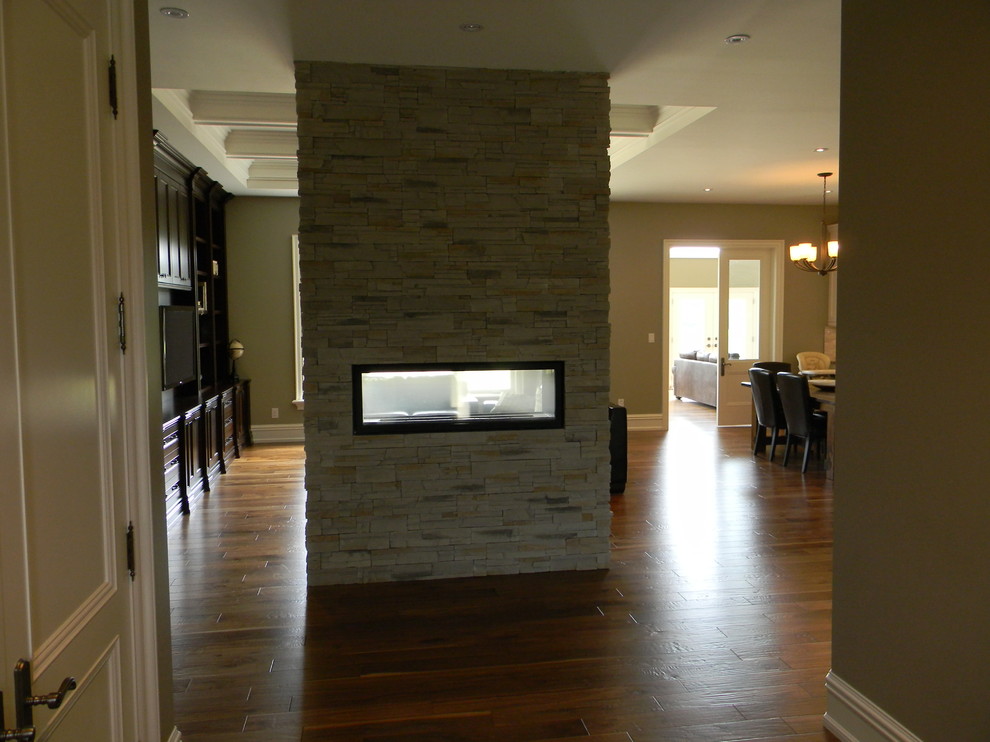 Double Sided Gas Fireplace Entry with None 