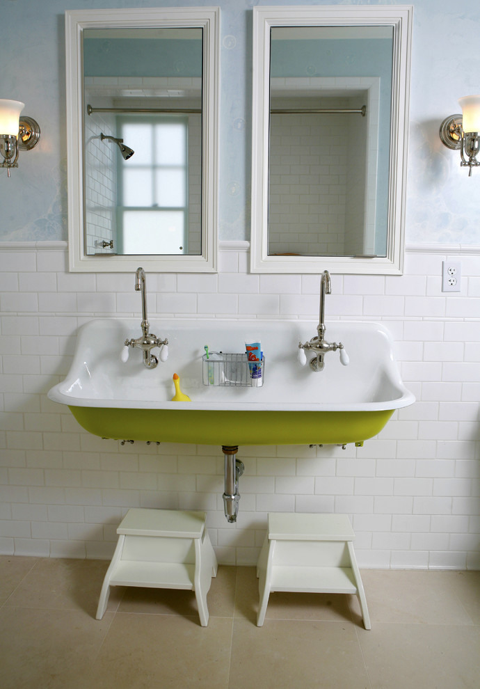 Double Sink Bathroom Ideas Bathroom Traditional with Double Faucet Framed Mirrors