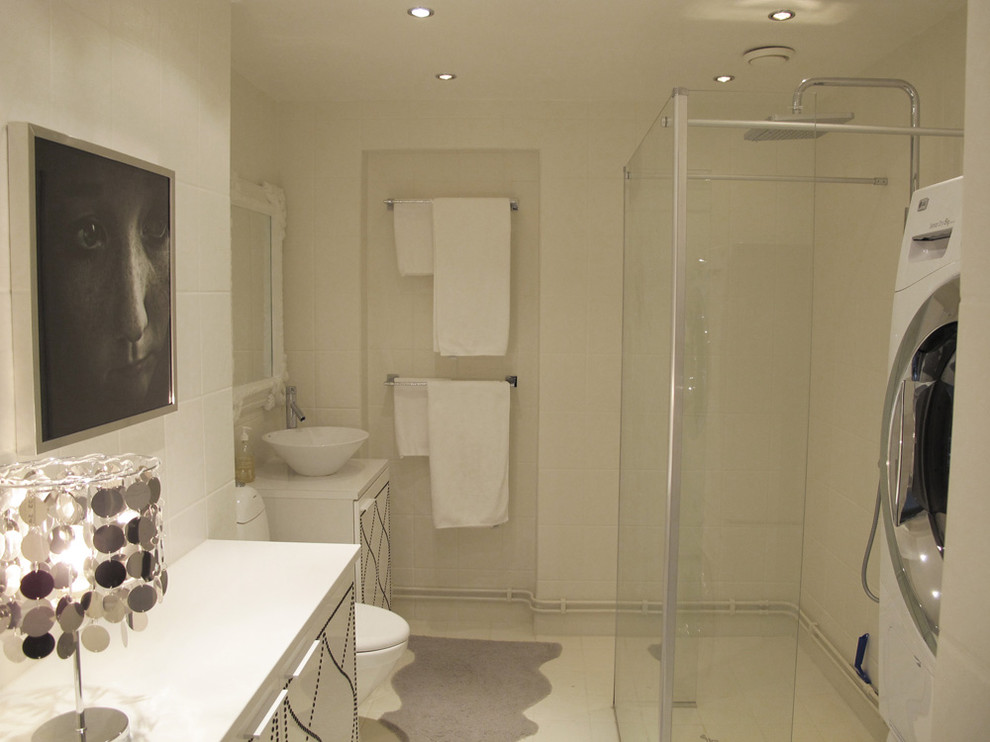 Double Towel Bar Bathroom Contemporary with None 