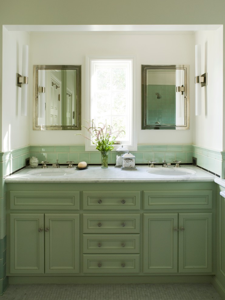 Double Vanity 60 Inch Bathroom Traditional with 2 Sinks Bathroom California