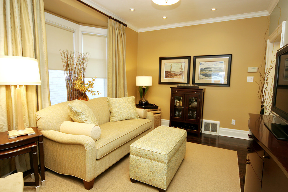 Drapes for Bay Window Family Room Contemporary with Area Rug Baseboard Bay