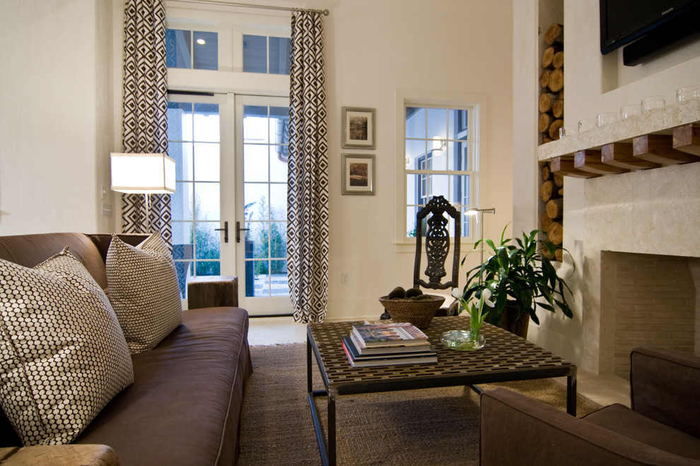 Drapes for French Doors Living Room Eclectic with Brown Brown Sofa Curtains
