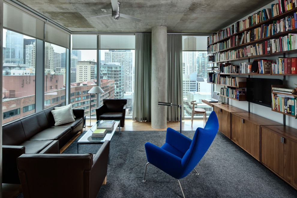 Drapes for Large Windows Living Room Industrial with Blue Wegner Chair Built