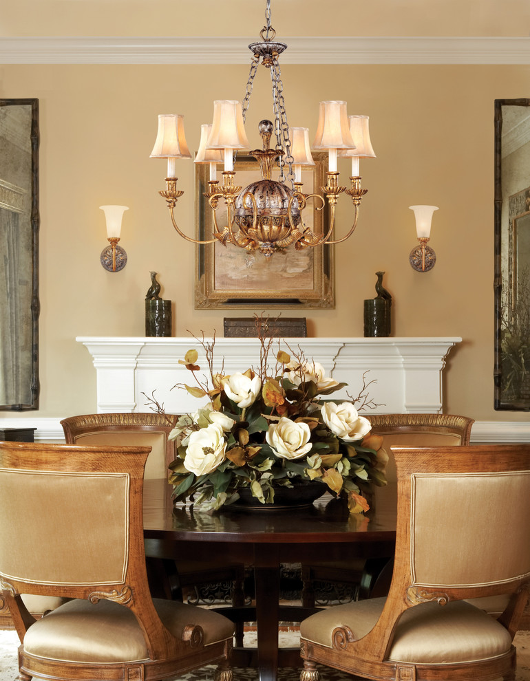 Dried Flower Arrangements Dining Room Traditional with Beige Champagne Chandelier Flower