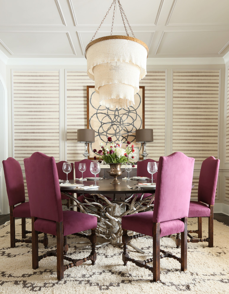Driftwood Dining Table Dining Room Contemporary with Beige Panel Ceiling Beige