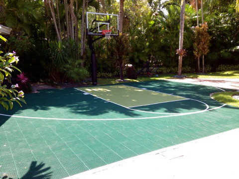 Driveway Basketball Court Landscape with Baksketball Court Basketball Game