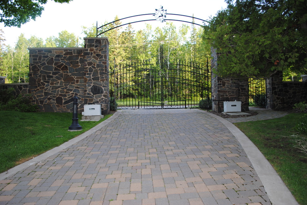 Driveway Entrance Gates Landscape Traditional with Decorative Iron Gate Driveway