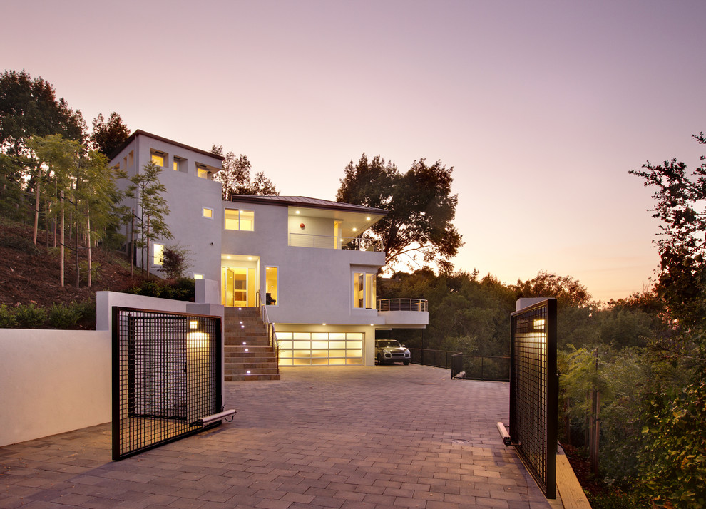 Driveway Entry Gates Exterior Contemporary with Brick Driveway Entry Gate