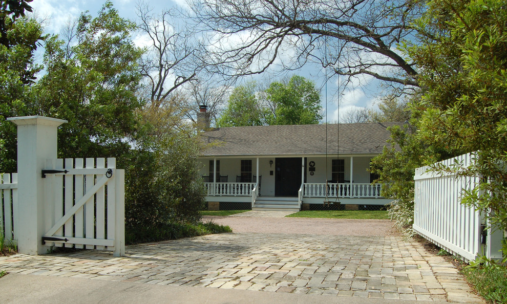 Driveway Entry Gates Exterior Farmhouse with Brick Paving Driveway Entry