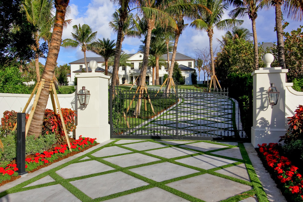 Driveway Entry Gates Landscape Tropical with Curved Driveway Entry Gate