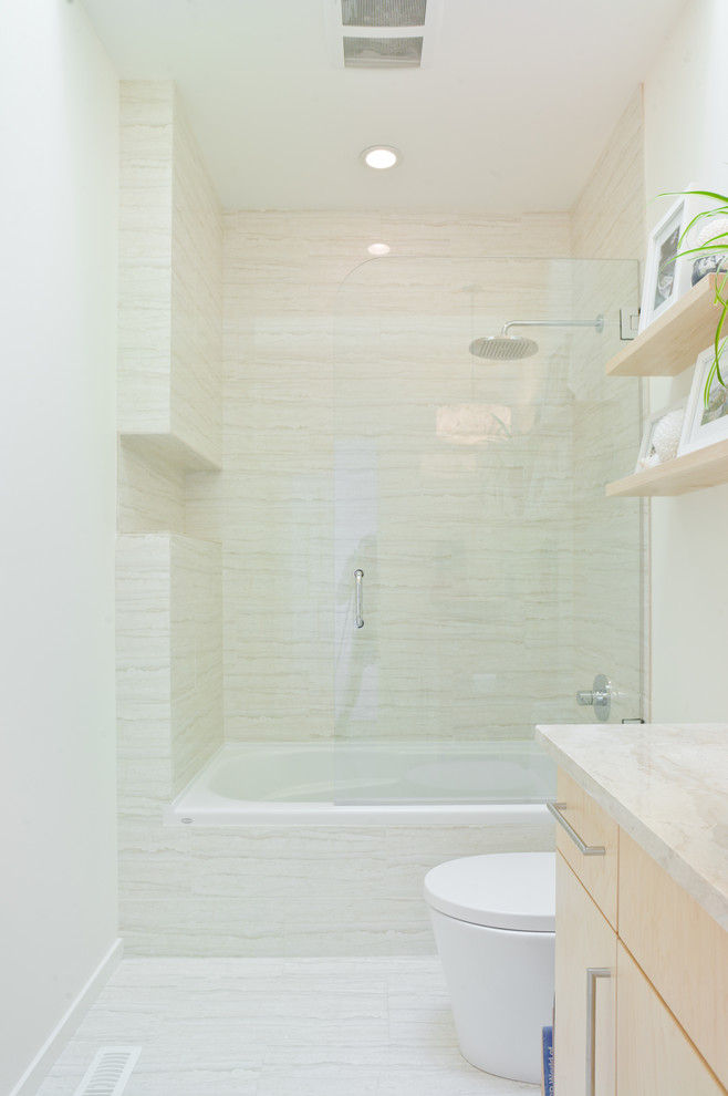 Drop in Tub Shower Bathroom Contemporary with Bathroom Countertop Ceiling Lights