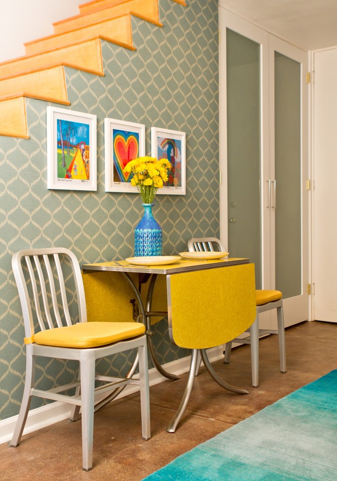 Drop Leaf Console Table Kitchen Contemporary with Chair Color Concrete Frosted