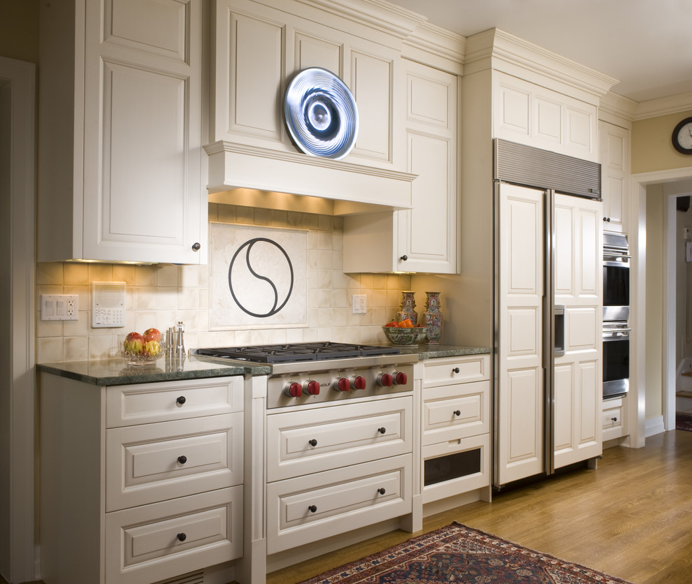 Ductless Range Hood Kitchen Traditional with Cottonwood Mills Integrated Kitchen