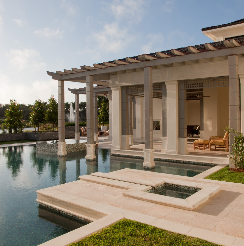 Duvet Covers King Pool Transitional with Columns Fountain Granite Hot