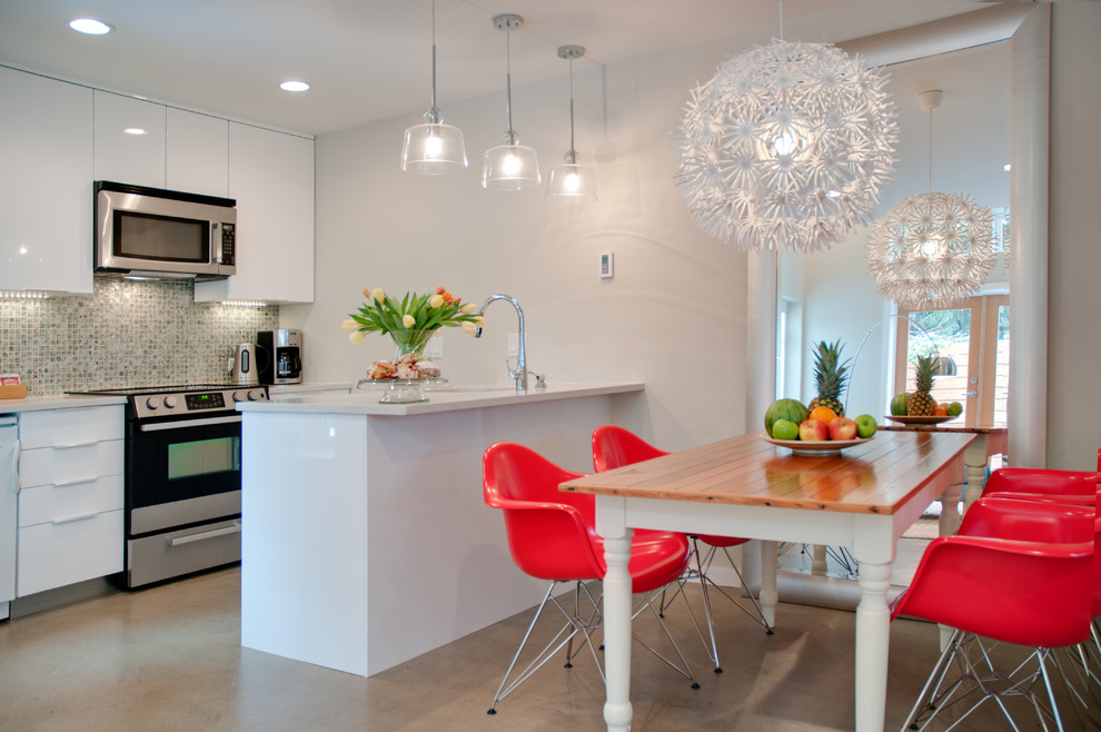 Eames Style Office Chair Kitchen Contemporary with Bell Jar Pendant Daisy