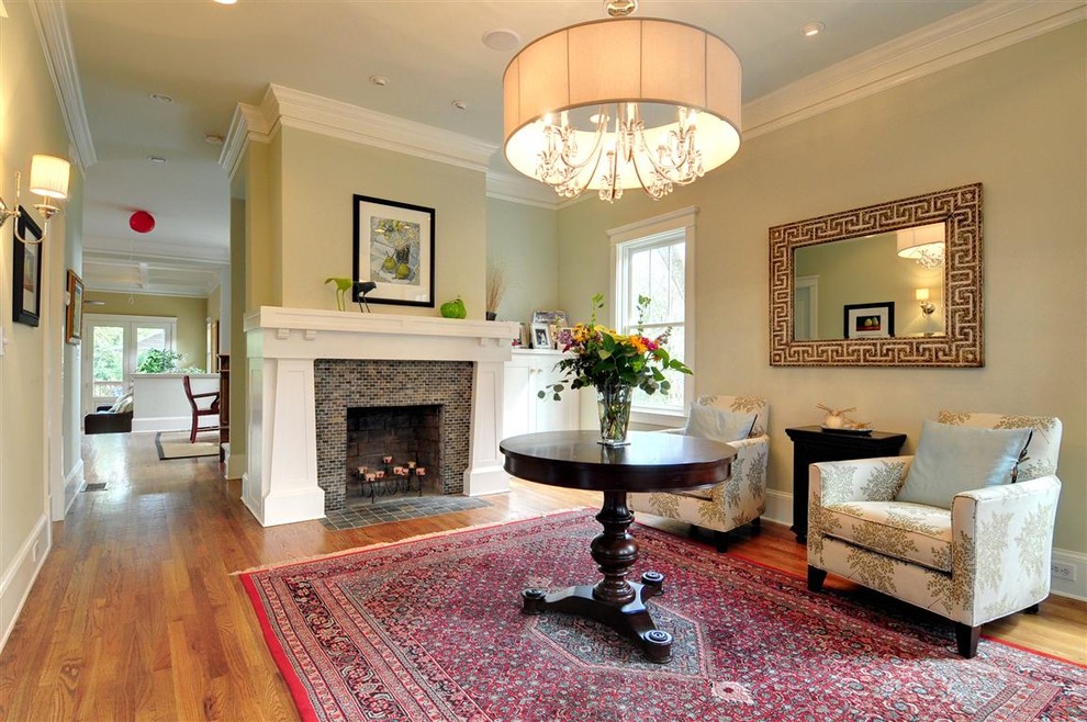 Early American Furniture Living Room Traditional with Birds Botanical Built In