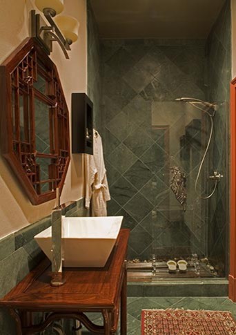 Earth Tones Paint Bathroom Traditional with None 