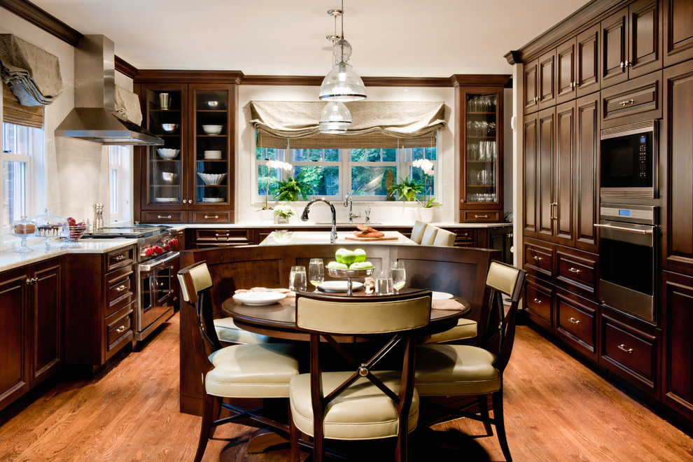 Eat in Kitchen Tables Kitchen Traditional with Banquette Built in Sub Zero