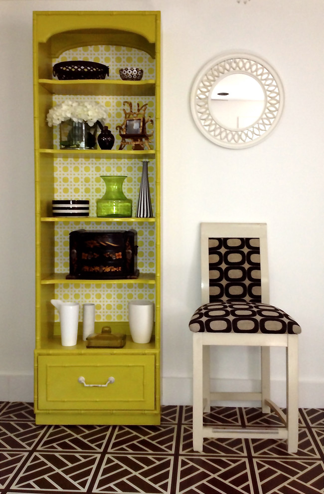 Ebony Hardwood Floors Bedroom Contemporary with Chinese Chinese Inspired Colorful