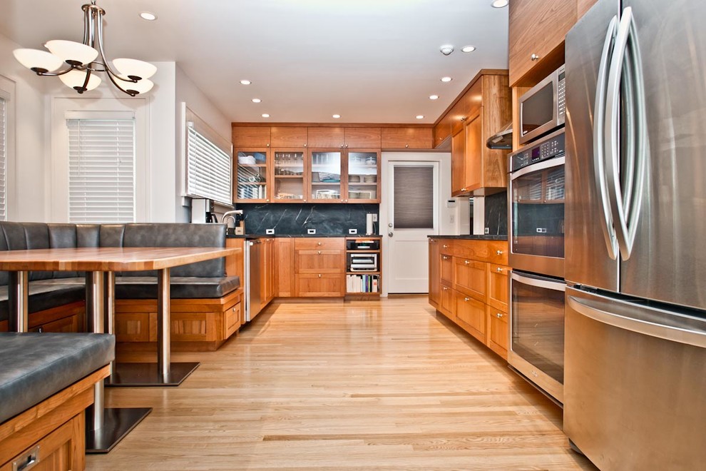 Eco Friendly Kitchen Cabinets Kitchen Contemporary with Banquette Seating Cherry Cherry