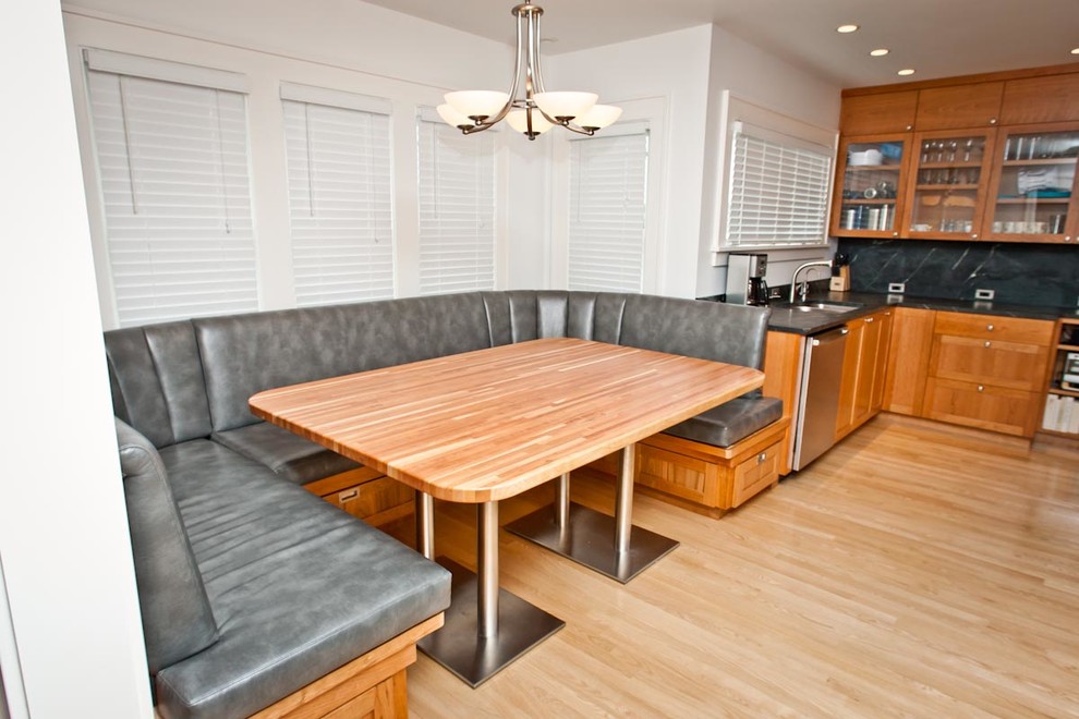 Eco Friendly Kitchen Cabinets Kitchen Contemporary with Banquette Seating Cherry Cherry2