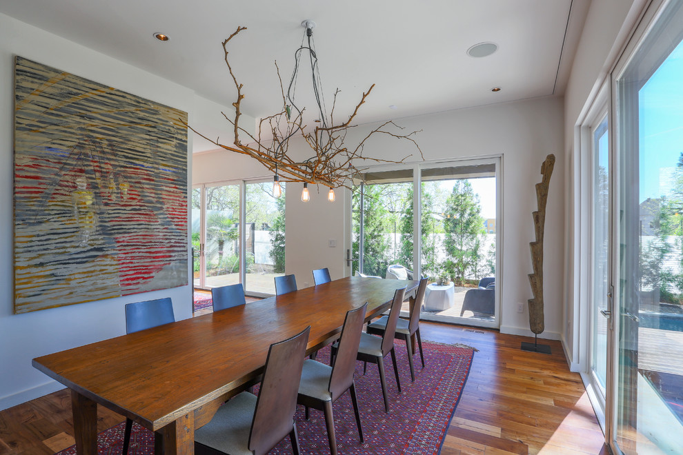 Edison Light Bulb Fixtures Dining Room Contemporary with Branch Chandelier Colorful Artwork